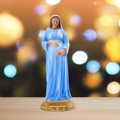 1pc Durable Virgin Mary Statue, Resin and Stone Mother of God Pregnant Mary Expectant Mother, Long Lasting Religious Gift for Room Decor, Home Decor, Bedroom Decor