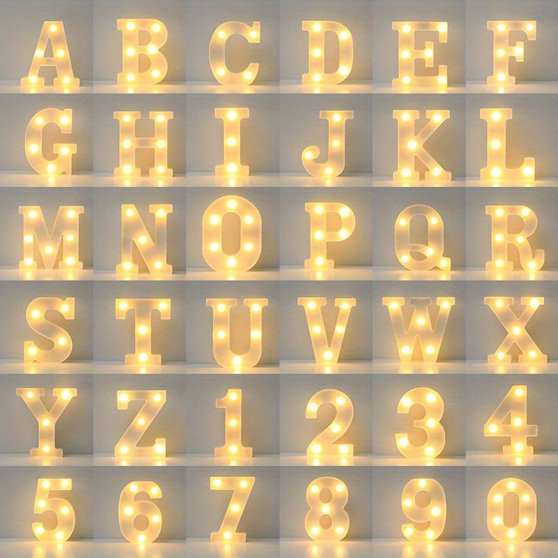 16cm LED Alphabet Light, Luminous Letter and Number Night Light for Family, Bar, Wedding, Birthday, Christmas Party Decoration