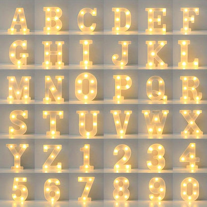 16cm LED Alphabet Light, Luminous Letter and Number Night Light for Family, Bar, Wedding, Birthday, Christmas Party Decoration