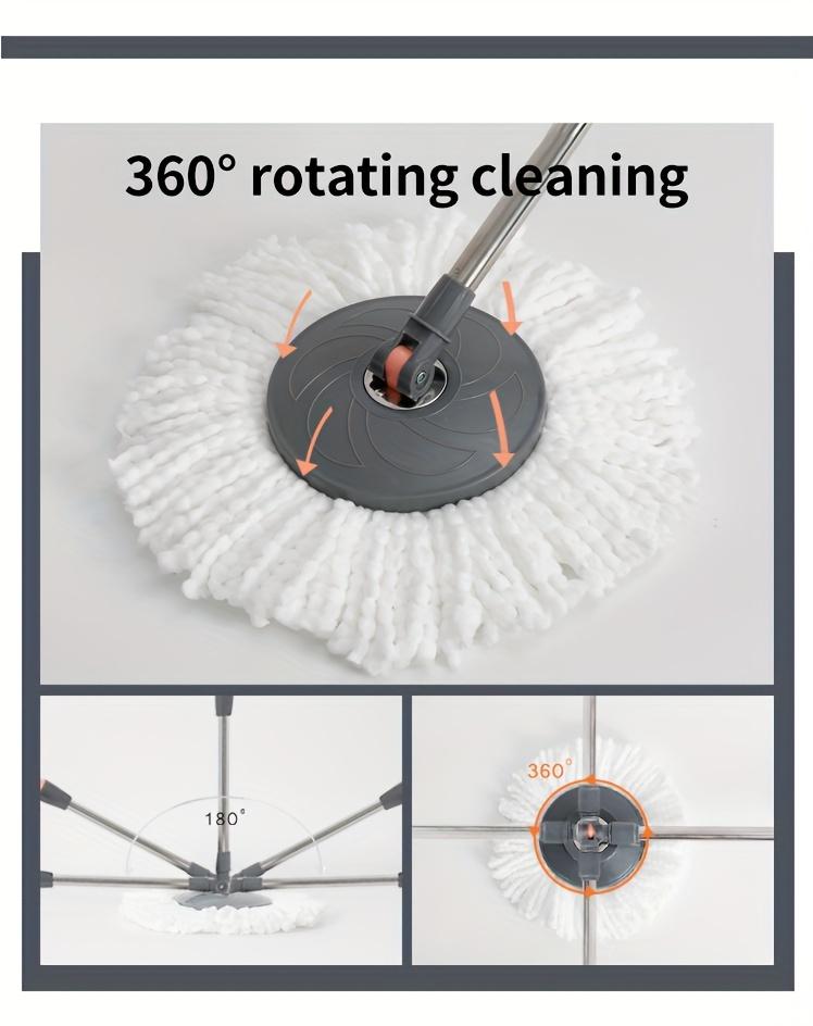 1 Set, Household Spin Mop And Bucket Set, Household Rotating Floor Mop, Hands-free Wash Mop, Dust Removal Mop, Dry And Wet Use, Perfect For Home, Kitchen, Bathroom Floor, Cleaning Supplies, Cleaning Tool mop