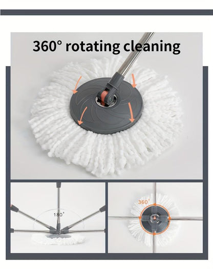 1 Set, Household Spin Mop And Bucket Set, Household Rotating Floor Mop, Hands-free Wash Mop, Dust Removal Mop, Dry And Wet Use, Perfect For Home, Kitchen, Bathroom Floor, Cleaning Supplies, Cleaning Tool mop