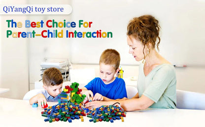 1000 pieces of building blocks city DIY creative building blocks compatible building blocks large base plate educational childre