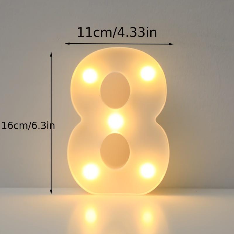 16cm LED Alphabet Light, Luminous Letter and Number Night Light for Family, Bar, Wedding, Birthday, Christmas Party Decoration