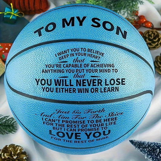 1pc Blue Creative Special Basketball, International Standard Size with Pump, Ideal Gift for Birthdays, Anniversaries, and Christmas Basketball Shooting