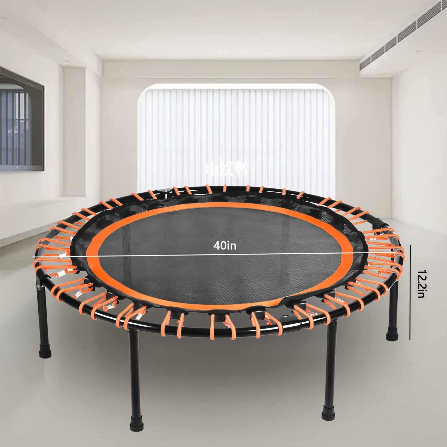 1pc Foldable Mini Fitness Trampoline - Compact Design for Easy Storage, Ideal for Low-Impact Jumping Training, Indoor Cardio Exercise, and Workout for Adults, 38"/40"/48" Diameter Options