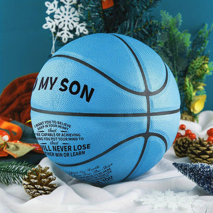 1pc Blue Creative Special Basketball, International Standard Size with Pump, Ideal Gift for Birthdays, Anniversaries, and Christmas Basketball Shooting