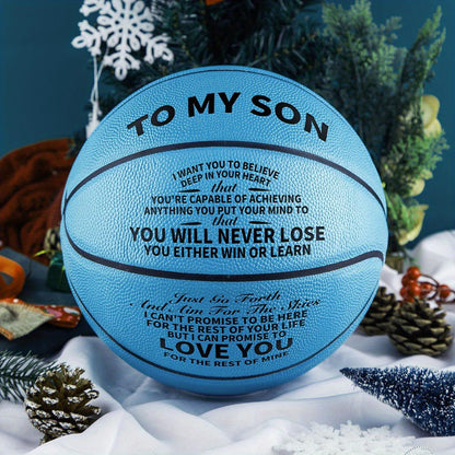 1pc Blue Creative Special Basketball, International Standard Size with Pump, Ideal Gift for Birthdays, Anniversaries, and Christmas Basketball Shooting