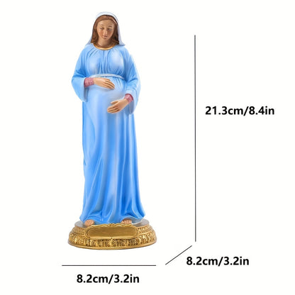 1pc Durable Virgin Mary Statue, Resin and Stone Mother of God Pregnant Mary Expectant Mother, Long Lasting Religious Gift for Room Decor, Home Decor, Bedroom Decor