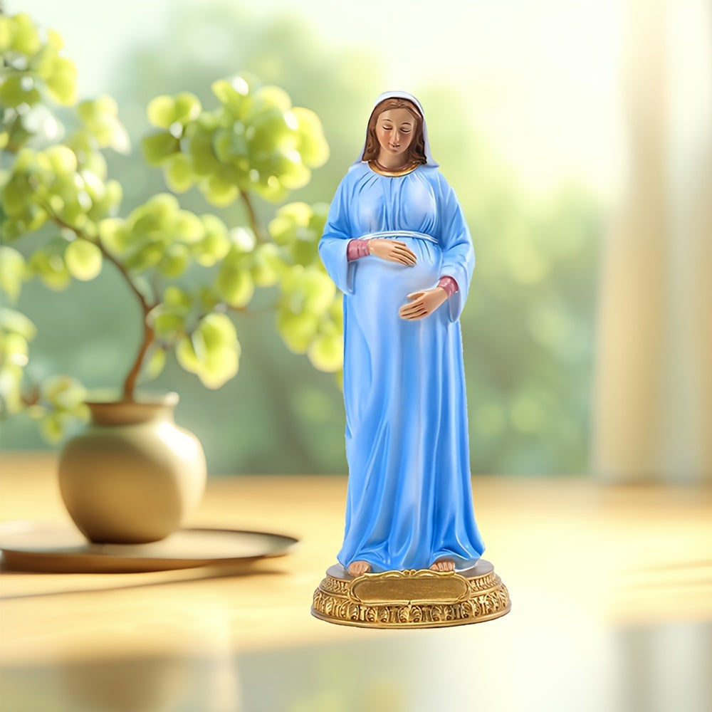 1pc Durable Virgin Mary Statue, Resin and Stone Mother of God Pregnant Mary Expectant Mother, Long Lasting Religious Gift for Room Decor, Home Decor, Bedroom Decor