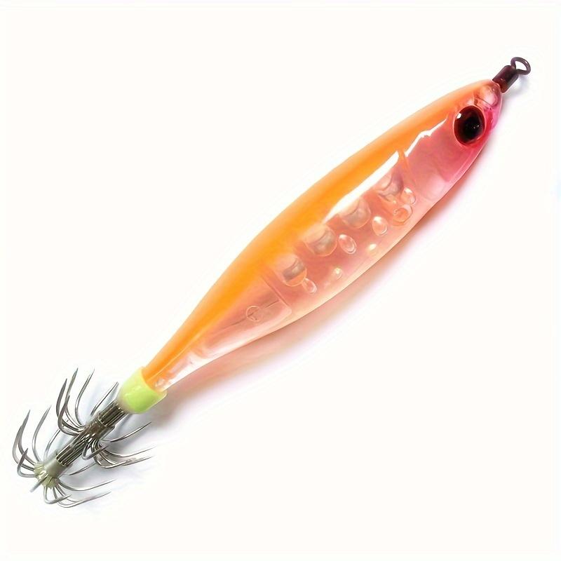 10pcs Glow-in-the-Dark Squid Jig Hooks for Night Fishing - Durable ABS Material