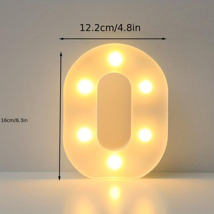 16cm LED Alphabet Light, Luminous Letter and Number Night Light for Family, Bar, Wedding, Birthday, Christmas Party Decoration