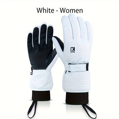 1 Pair Ski Gloves - Non-slip Wear-resistant, Windproof And Waterproof - For Outdoor Activities, Travel, Cycling & Skiing - Suitable for Men & Women - Perfect Gift for Winter Sports Enthusiasts