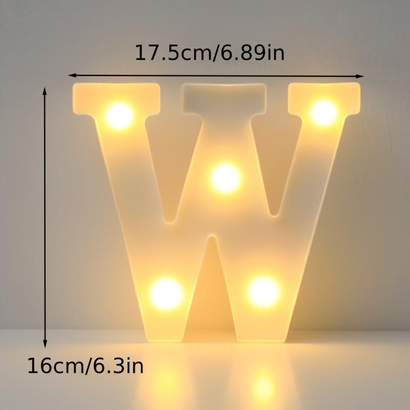 16cm LED Alphabet Light, Luminous Letter and Number Night Light for Family, Bar, Wedding, Birthday, Christmas Party Decoration