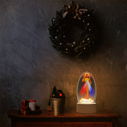 1pc 3D Night Light. Jesus Character Night Light, Engraved with Jesus, I Believe In You Night Light, Church Souvenir Religious Home Decoration Ornament Night Light