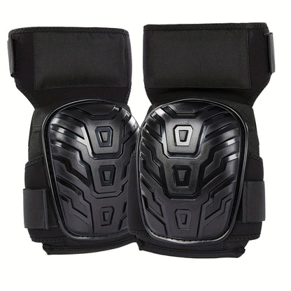 1 Pair Professional Knee Pads - Thick Gel Cushion, Double Straps & Adjustable Clips - Industrial Heavy Duty - For Men & Women - Suitable for Work, Gardening & Construction - Perfect Gift for DIY Enthusiasts & Tradespeople