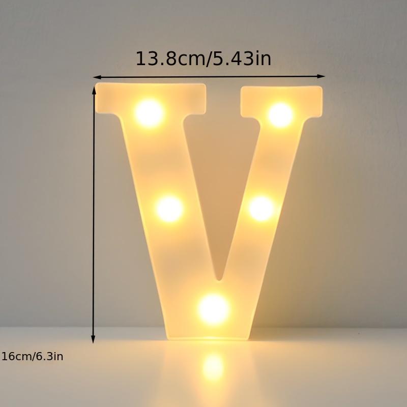 16cm LED Alphabet Light, Luminous Letter and Number Night Light for Family, Bar, Wedding, Birthday, Christmas Party Decoration