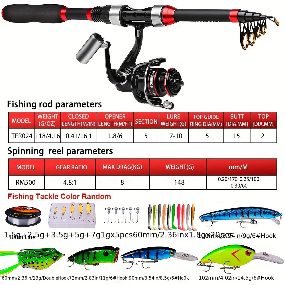 1.8m Lure Sea Rod Set - Long Cast Spinning Wheel Fishing Tackle Package Combination Full Set Carbon Rod Ultralight Super Hard Throwing Rod - For Fishing Enthusiasts - Suitable for Sea Fishing - Perfect Gift for Outdoor Adventurers