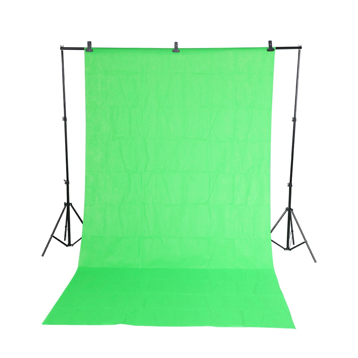 1pc Keenso 78.74x78.74inch Photography Chroma Key Green Screen Backdrop with Metal Studio Stand and Clamp Kit for Photo and Video Studio