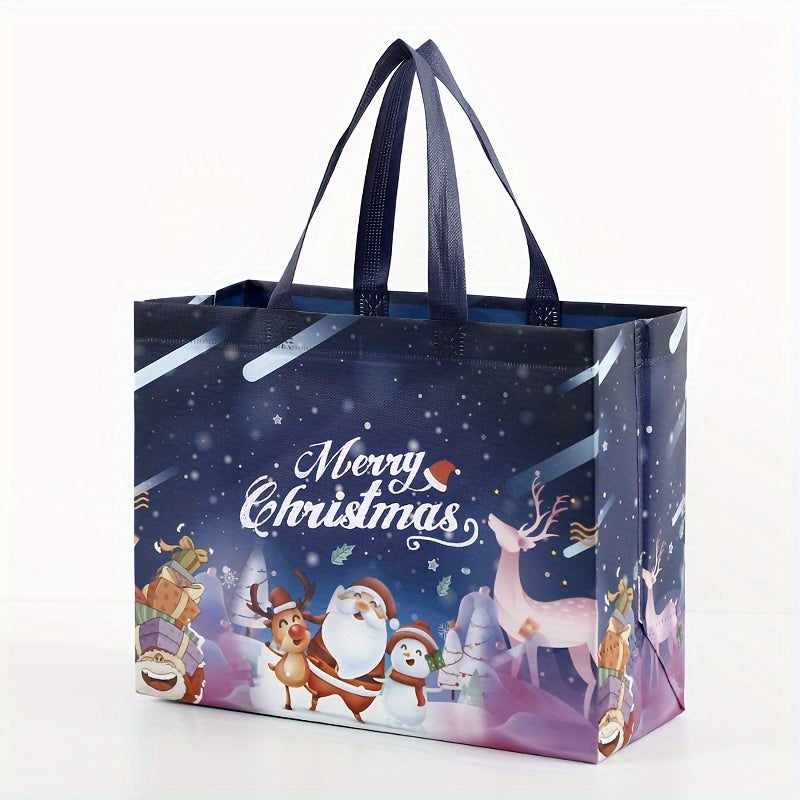 16pcs Christmas Gift Bags with Handles - Festive Holiday Treat & Present Pouches for Party Favors and Decorations