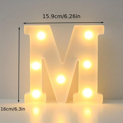 16cm LED Alphabet Light, Luminous Letter and Number Night Light for Family, Bar, Wedding, Birthday, Christmas Party Decoration