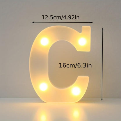 16cm LED Alphabet Light, Luminous Letter and Number Night Light for Family, Bar, Wedding, Birthday, Christmas Party Decoration