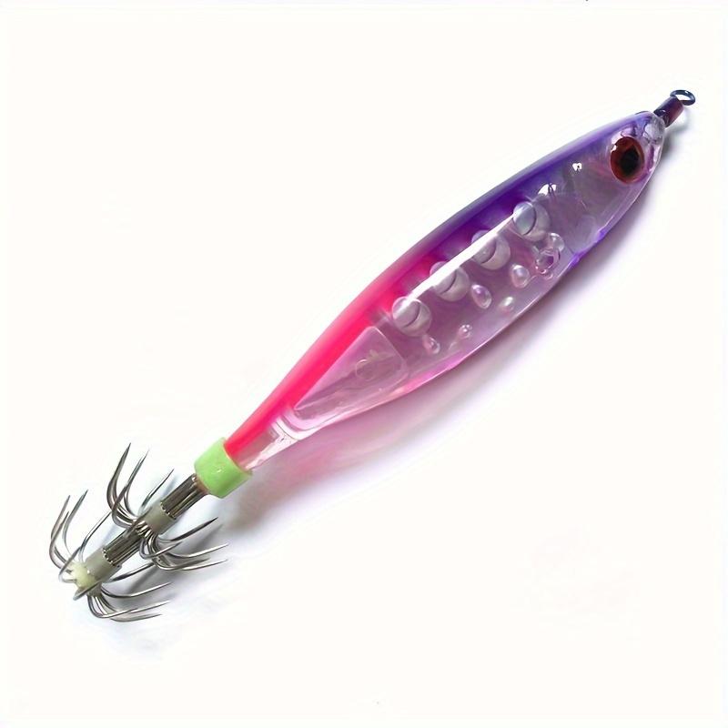 10pcs Glow-in-the-Dark Squid Jig Hooks for Night Fishing - Durable ABS Material