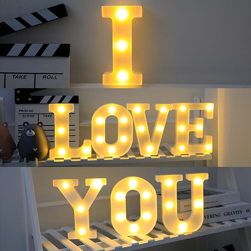 16cm LED Alphabet Light, Luminous Letter and Number Night Light for Family, Bar, Wedding, Birthday, Christmas Party Decoration