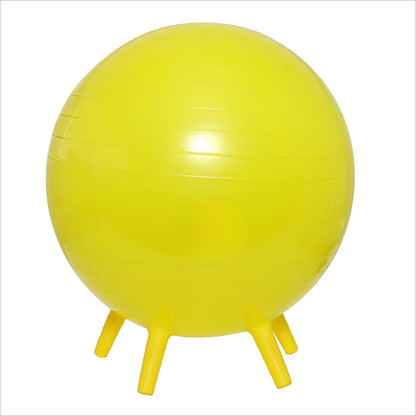 1pc Deluxe ABS inflatable exercise ball, 17.7 "diameter, high-density rubber fitness ball, yellow, for strength training, posture enhancement, and core workout medicine  ball