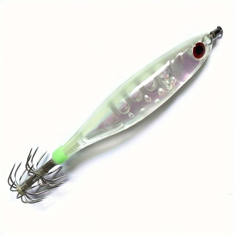 10pcs Glow-in-the-Dark Squid Jig Hooks for Night Fishing - Durable ABS Material