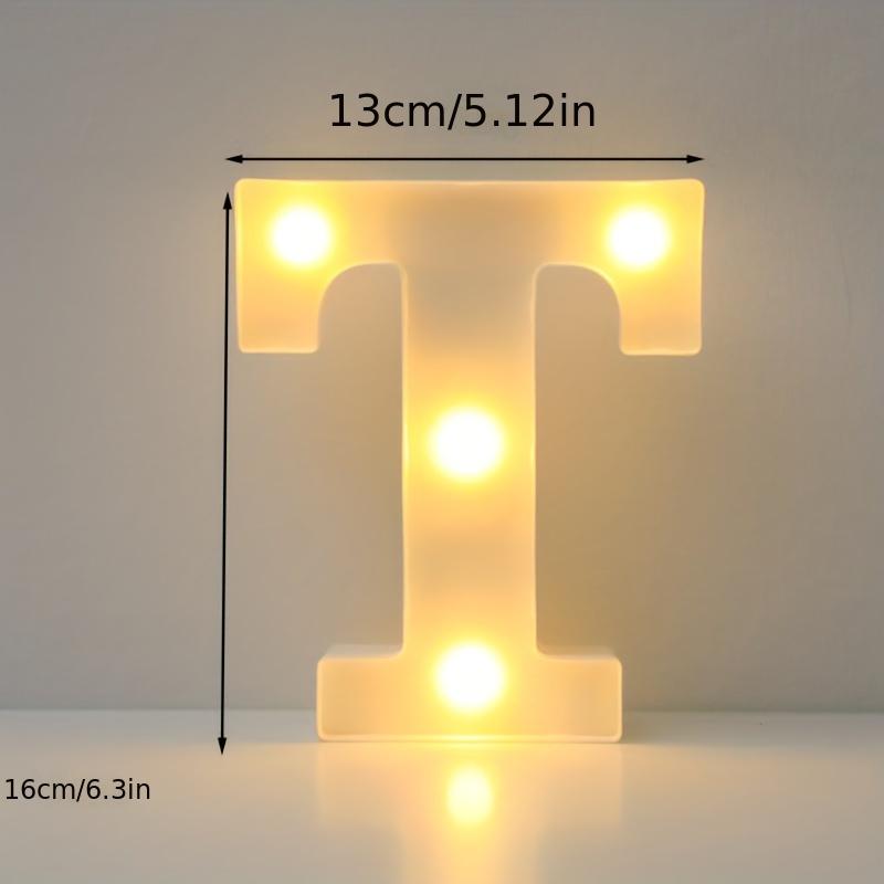 16cm LED Alphabet Light, Luminous Letter and Number Night Light for Family, Bar, Wedding, Birthday, Christmas Party Decoration