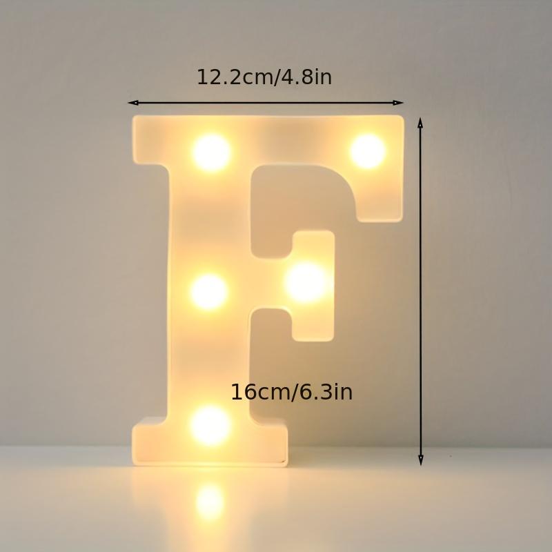 16cm LED Alphabet Light, Luminous Letter and Number Night Light for Family, Bar, Wedding, Birthday, Christmas Party Decoration